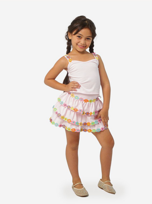 Cotton Candy Daisy Skirt TWEEN