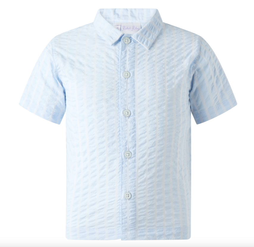 Blue Seersucker Shirt