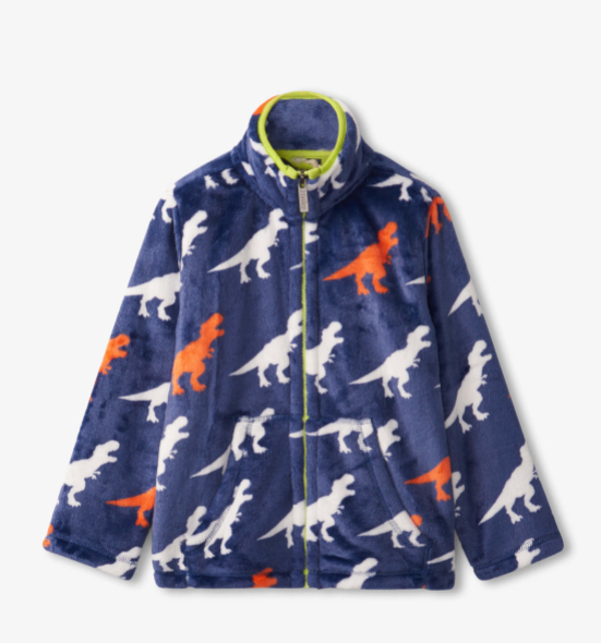 T-Rex Fuzzy Fleece Zip Up