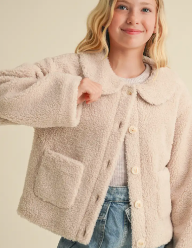 Peter Pan Faux Sherpa Jacket tween