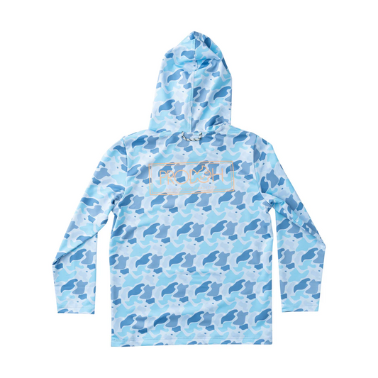 Kids' Pro Performance Hoodie T-Shirt - Windsurfer Camo