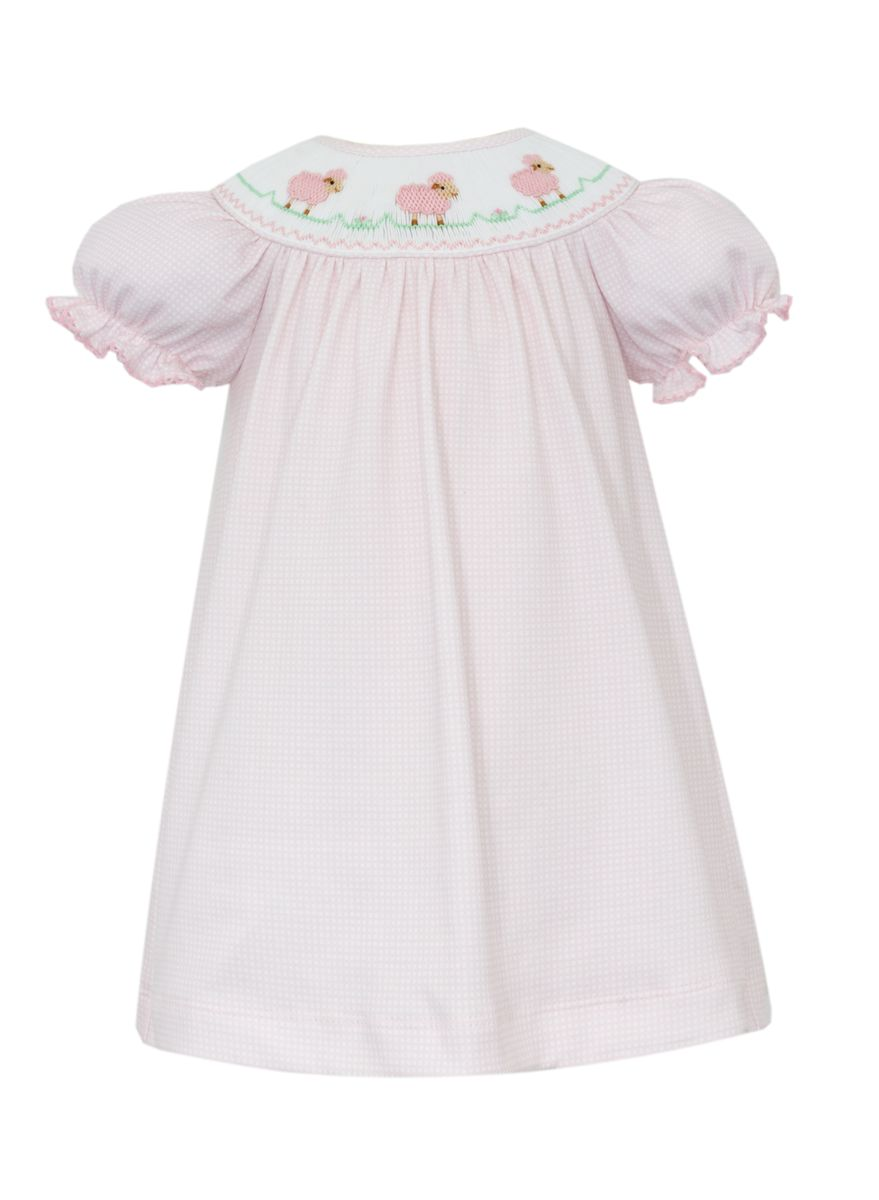 Lamb Girl's - Pink Stripe Knit Bishop w/insert