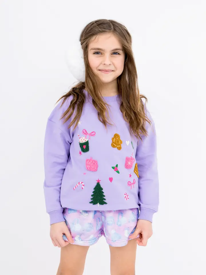 Girls Christmas Sweatshirt - Tween