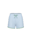Whales Blue Windowpane with Magnolia Mint Tie and Welting