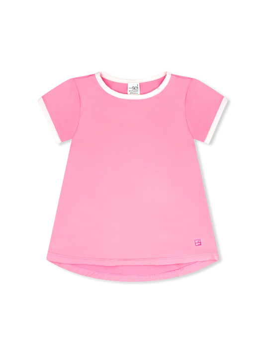 Bridget Basic Tee Flamingo Pink - Tween