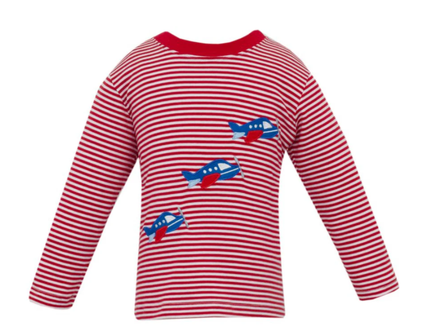 AIRPLANES - Red Knit Stripe T-Shirt