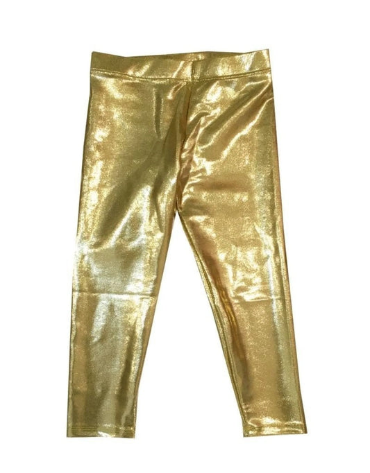 Gold Lame Leggings - Tween