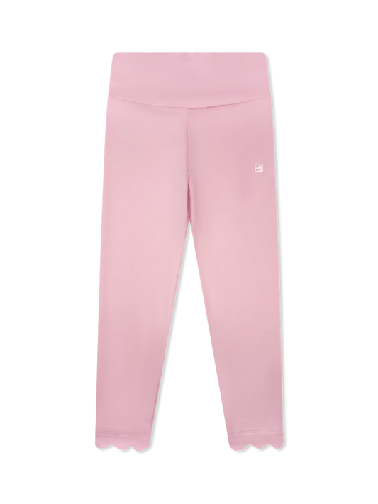 Sadie Scallop Legging - Cotton Candy Pink