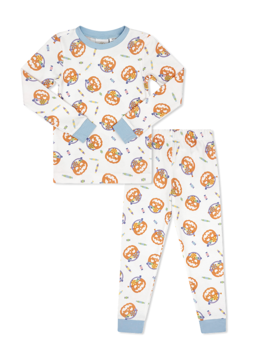 Sweet Pea PJ Set - Boo To You, Bluffton Blue