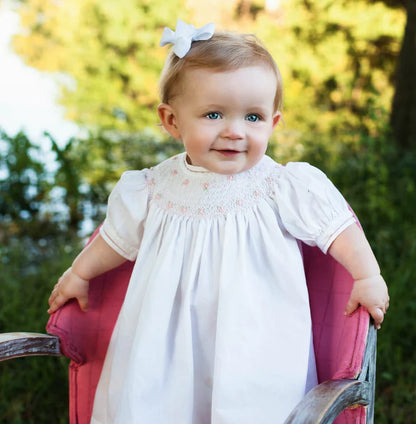 Pink Pearl Flower Bishop Dress 86549