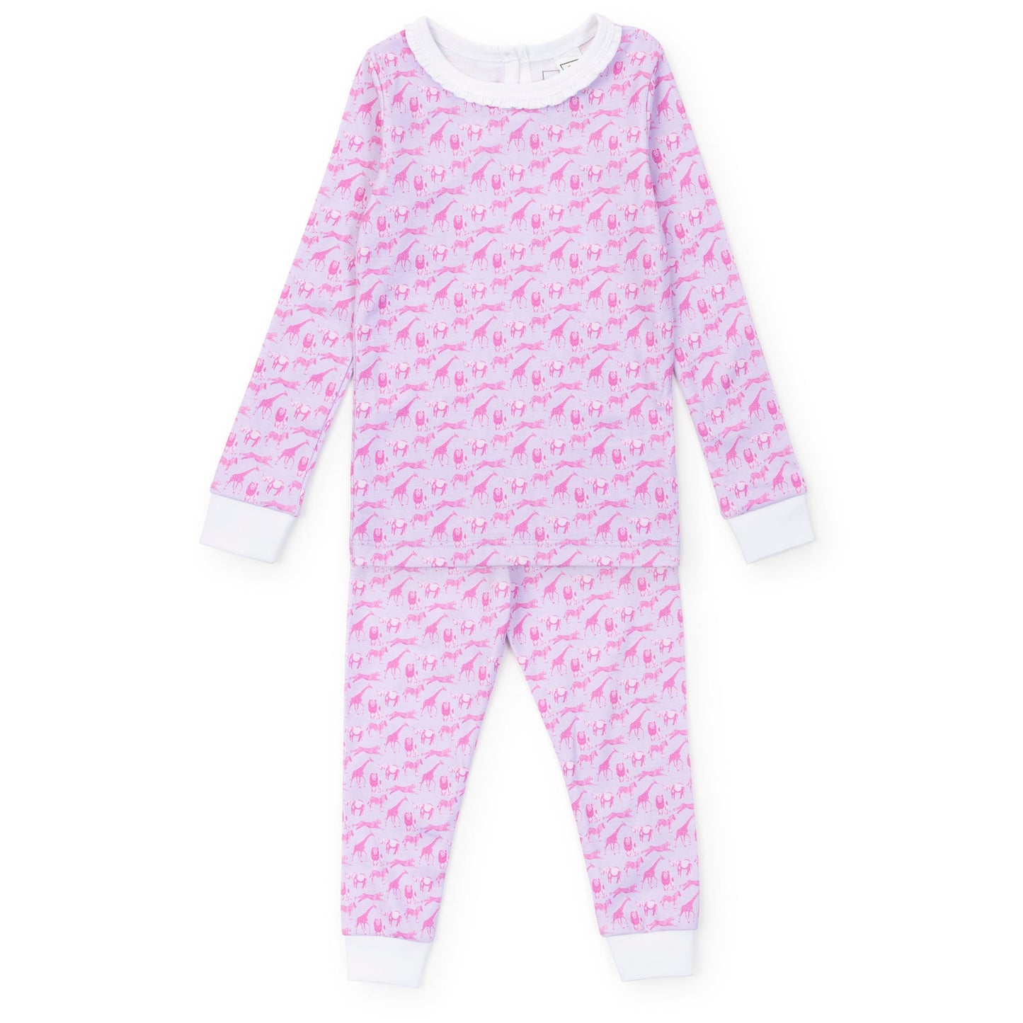 Ava Pajama Pant Set - Pink Savanna Safari