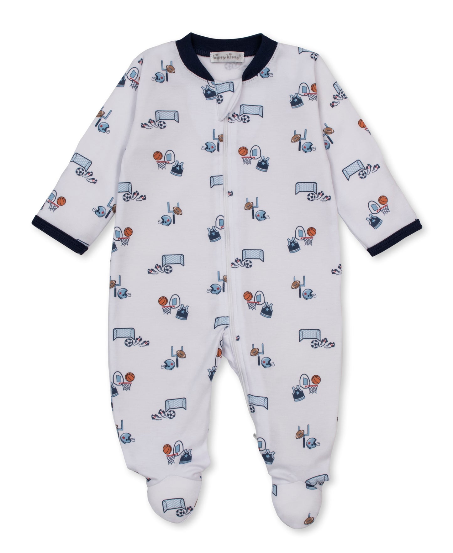 Footie w/ Zipper Print - Recreation Sport