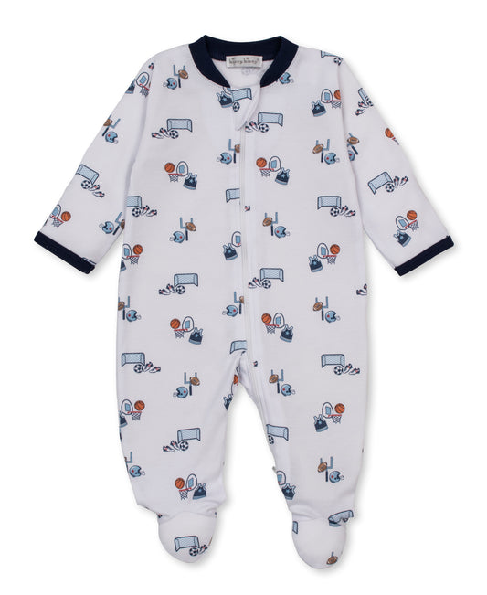 Footie w/ Zipper Print - Recreation Sport