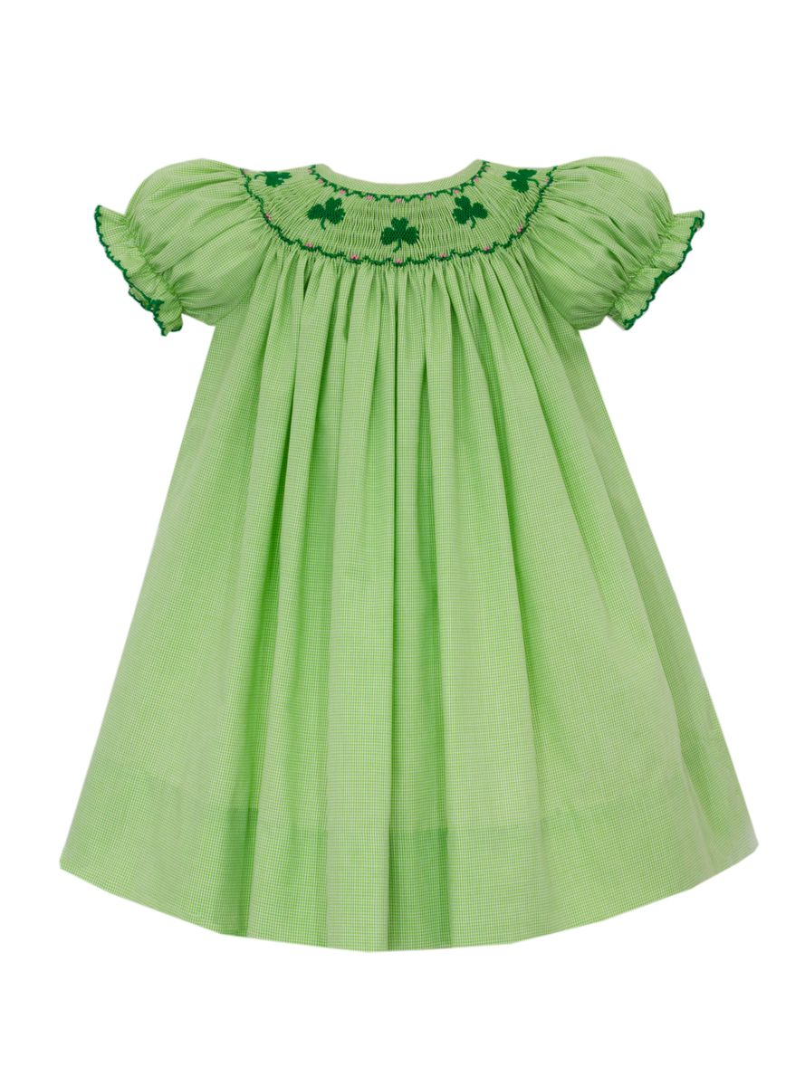 St. Patricks Girl's - Green Microcheck Bishop