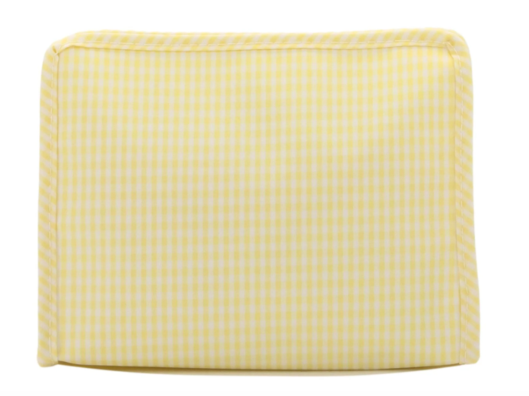 Roadie Large Zip Pouch - Gingham Buttercup