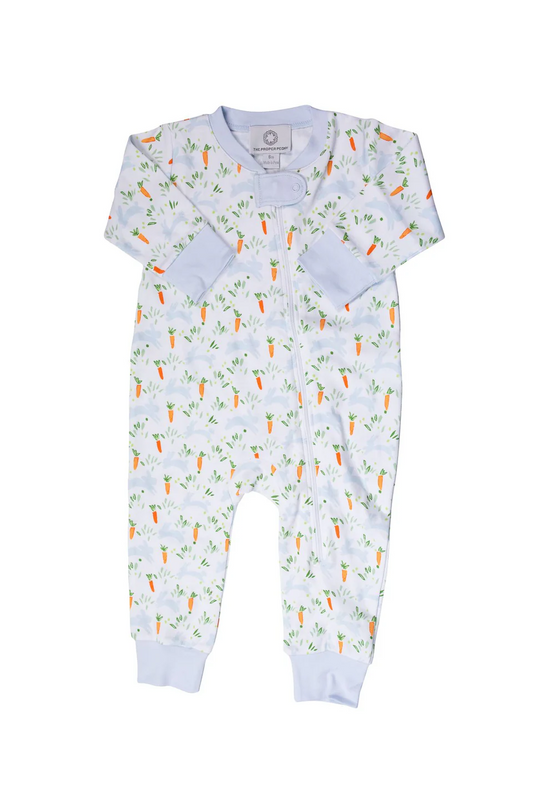 Peeps Zipper PJ Blue (No Feet)