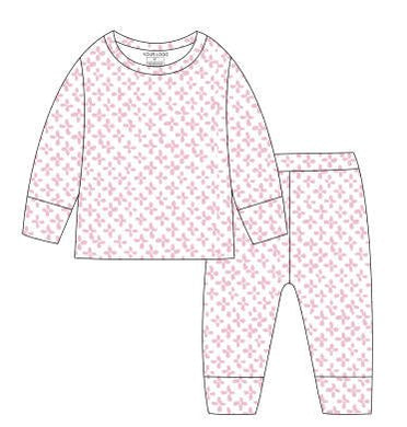 Uptown Baby 2 Piece Sleep Pink Clover Set