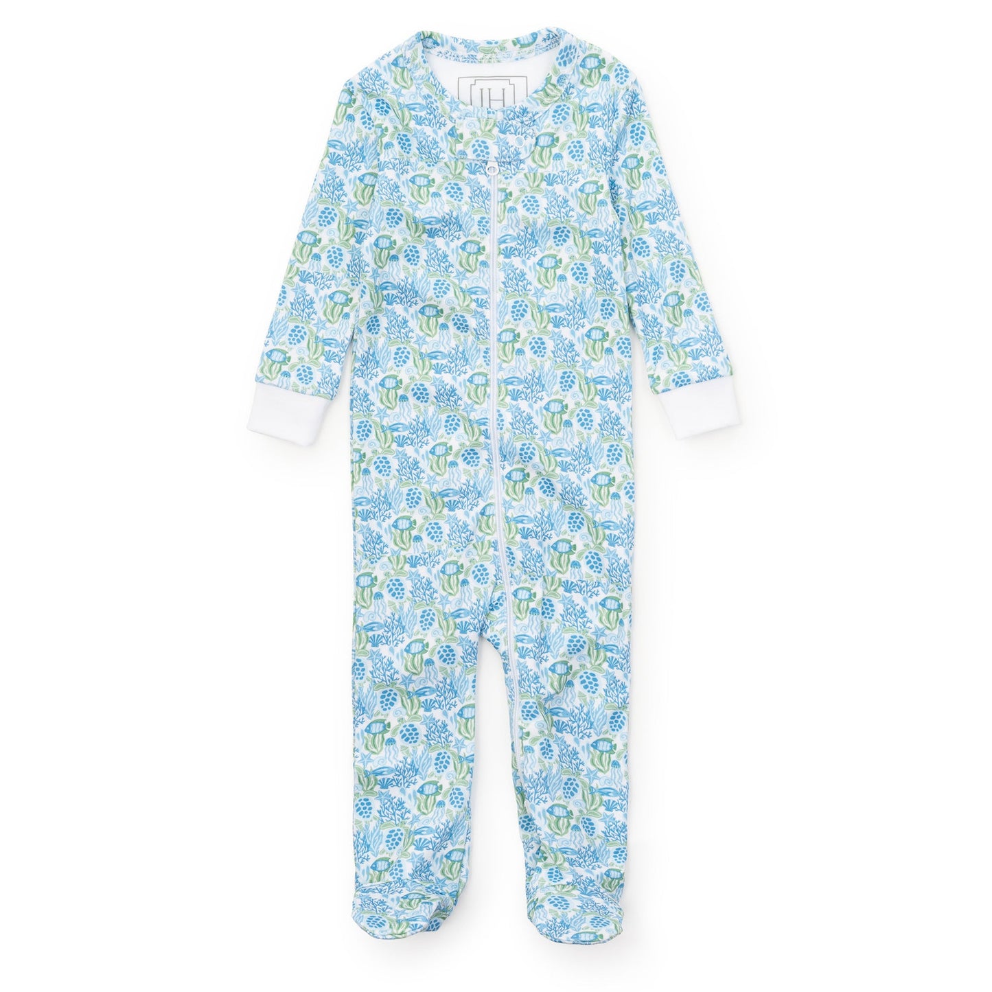 Parker Zipper Pajamas - Under the Sea Blue