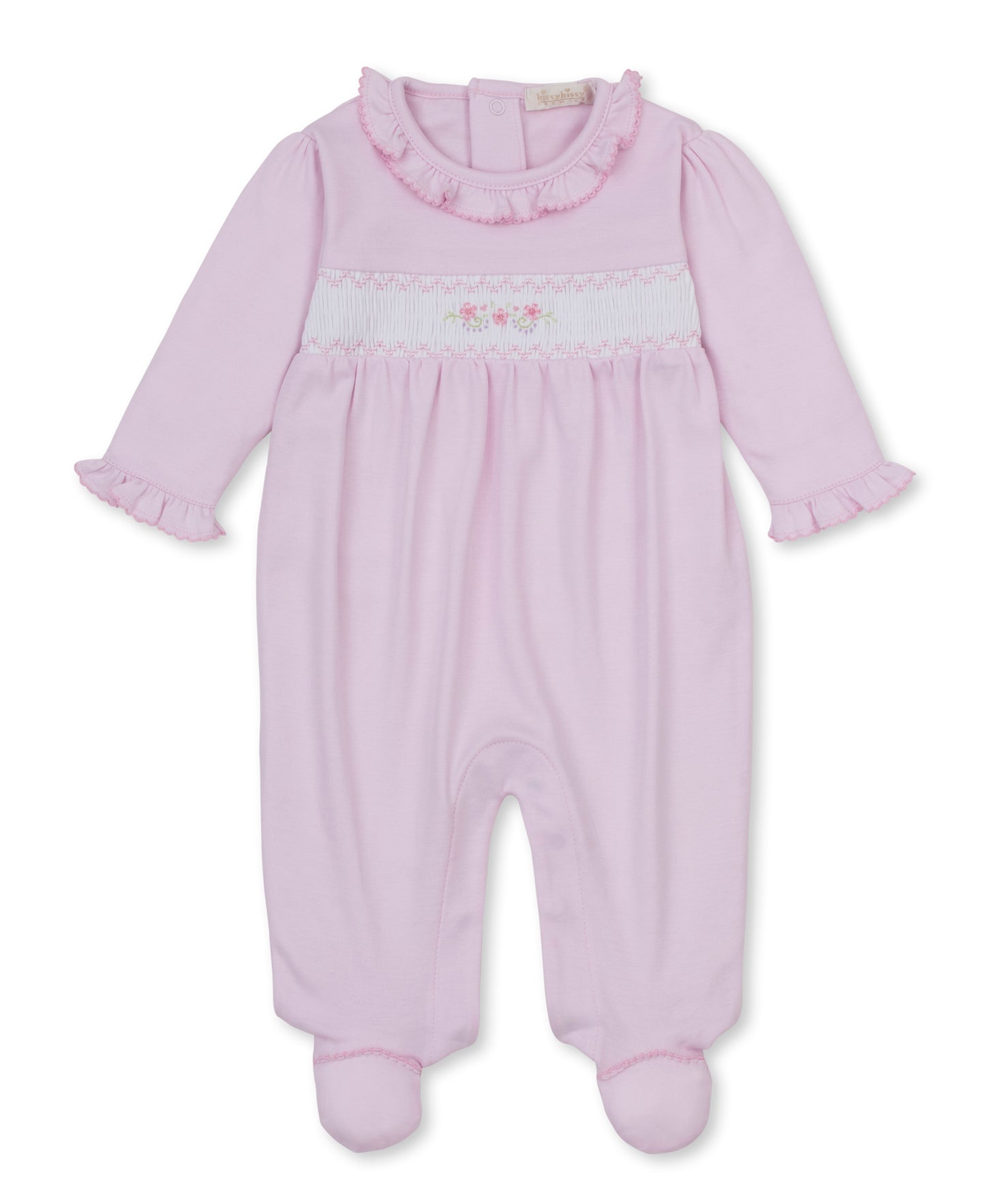 Footie w/Hand Smocking - Pink CLB Fall Medley 26