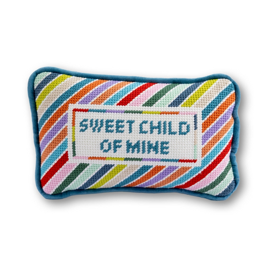 Sweet Child of Mine Mini Needlepoint Pillow