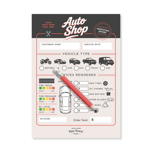 Tiny Town™ Play Notepad - Auto Shop