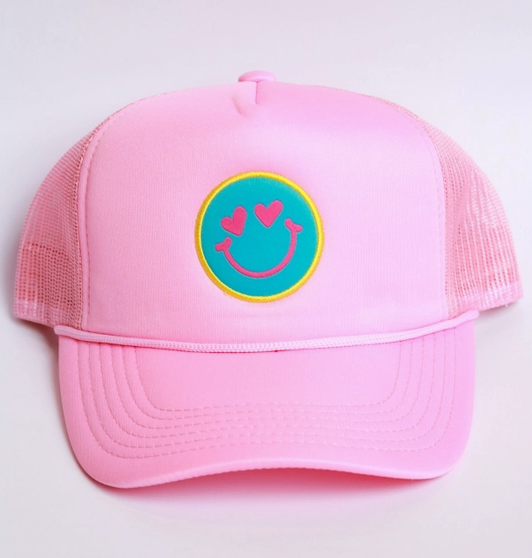 Bubblegum Pink Smiley Trucker - Tween