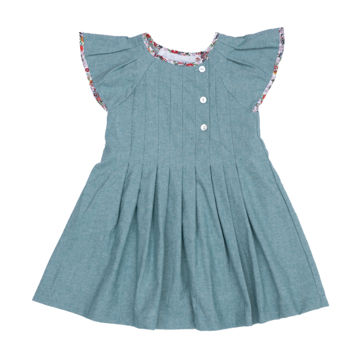 Mary Katheryn Fall Teal Dress Tween