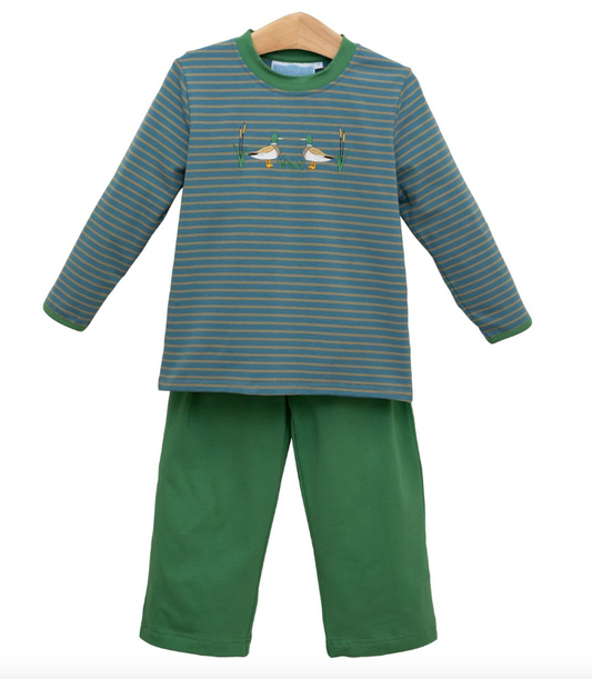Mallard Embroidery Pant Set