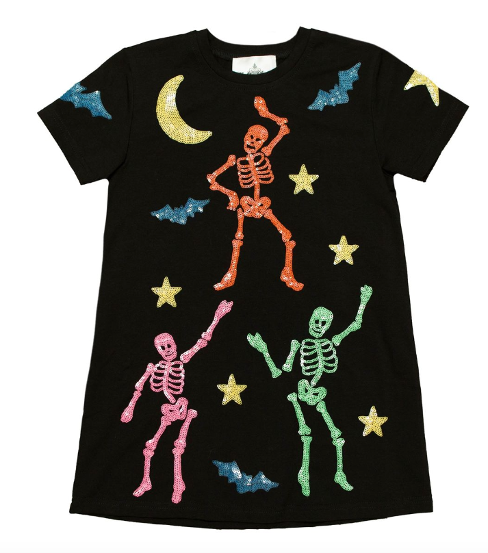 Black Skeleton Sequin Dress tween
