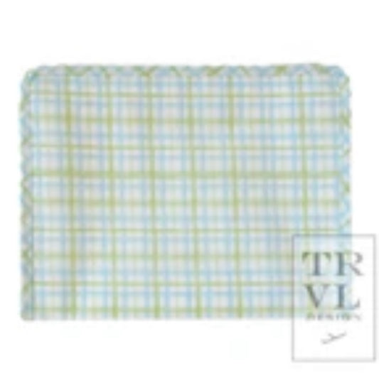 ROADIE MEDIUM - CLASSIC PLAID GREEN zip pouch