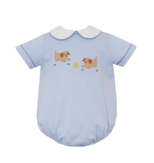 Garden Puppies Boy's Lt. Blue Knit Stripe Bubble 5007BB