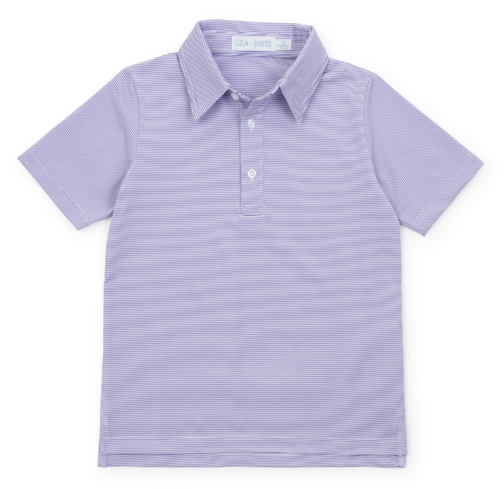 WILL PERFORMANCE POLO PURPLE STRIPE