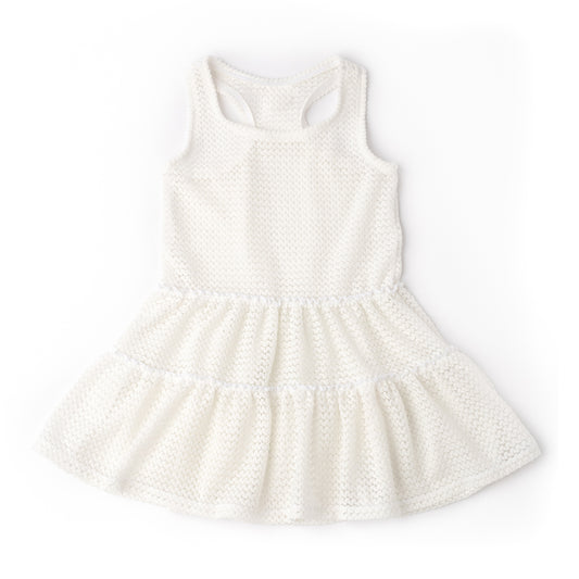 White Crochet Tank Dress Cover Up