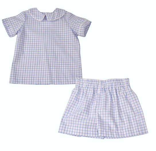 BOYS SHIRT BLUE  CHECK Set 73000B-73025A