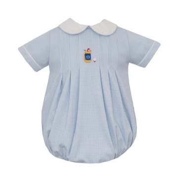 Golf - Blue Check Knit Boy's Short Bubble 461BB