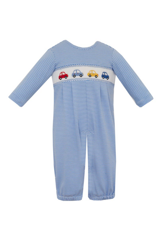 Car's - Periwinkle Blue Knit Stripe Boy's Long Footie w/No Feet L/S 439I2