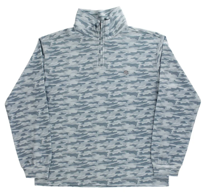 Performance Half Zip - Gray Camo