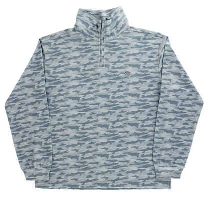 Performance Half Zip - Gray Camo