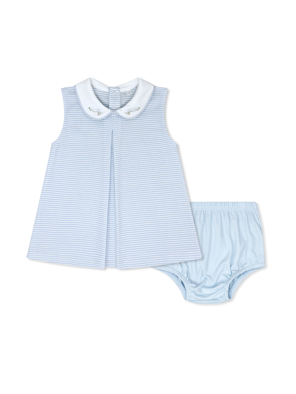 Collier Diaper Set - Palmer Blue Pima w/ Caterpillar