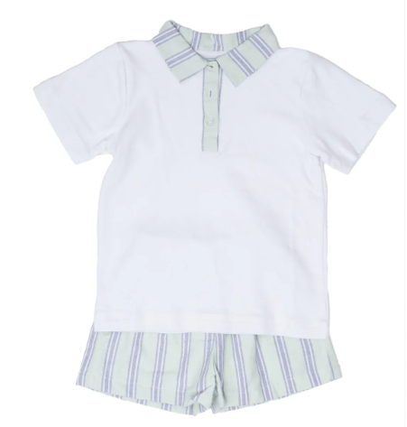 Easton Green & Blue Stripe Set