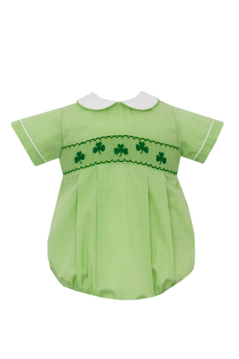 St. Patricks Boy's - Green Microcheck Boy's Bubble