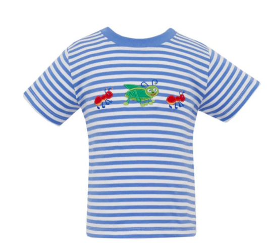 Periwinkle Blue Knit Stripe T-Shirt 5017