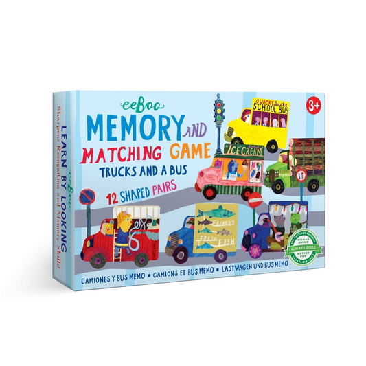 Trucks and a Bus Little Memory Game