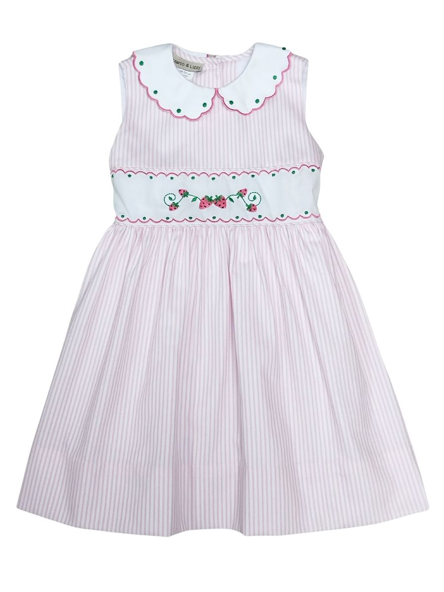 Strawberries Collection Girl's classic dress (VV-855)