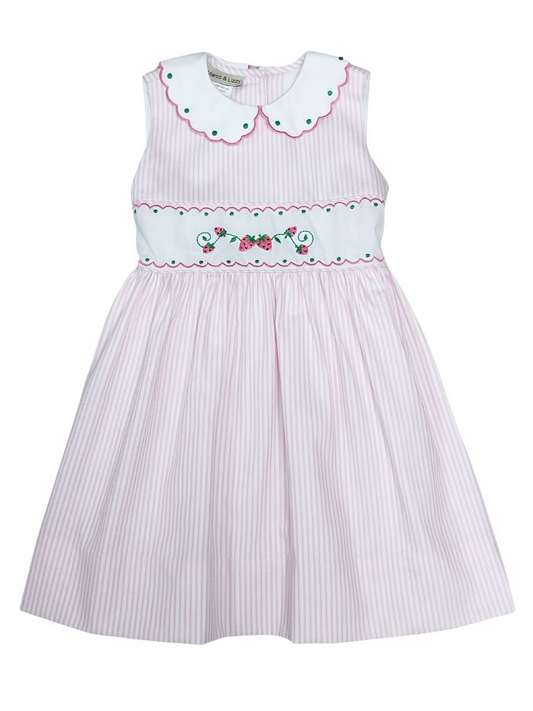 Strawberries Collection Girl's classic dress (VV-855)