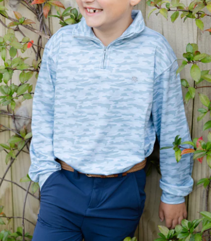 Performance Half Zip - Gray Camo