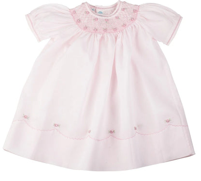 Pink Pearl Flower Bishop Dress 86549