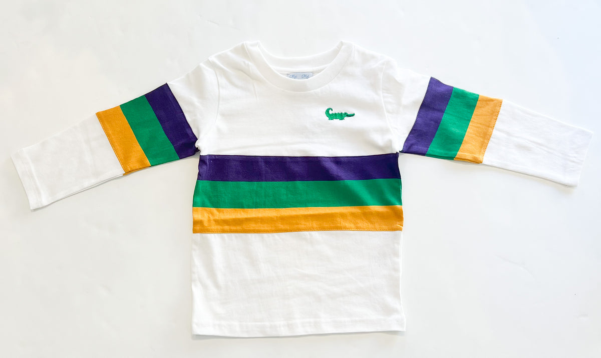 Luke Mardi Gras Crew Neck Rugby Shirt