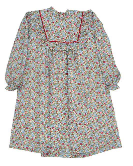 Haley Evergreen Floral Dress- TWEEN