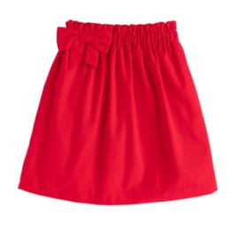 Paperbag Bow Skirt - Red Corduroy